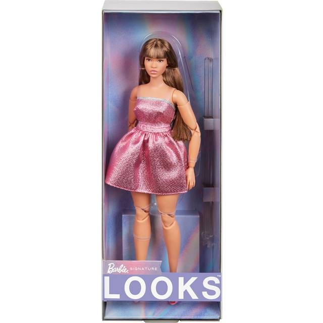 Barbie Signature Looks Fashion Doll with Pink Mini Dress