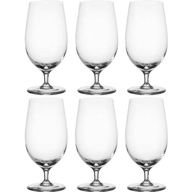 Leonardo Ciao+ ölglas, öltulpan med draget handtag, diskmaskinssäkra ölglas, set om 6, 390 ml, 061451
