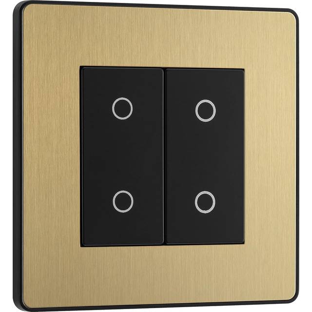 BG Evolve Secondary 2 Way Double Touch 200W Dimmer Switch - Brushed Brass