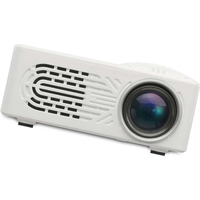 Hem mini projektor b&#xE4;rbar hemunderh&#xE5;llning projektor hemmabio 320*240 pixlar st&#xF6;der 1080p hdmi usb mediaspelare - Oss