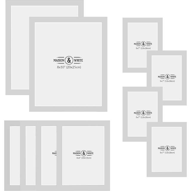 Assorted Photo Frames - Set of 10 White | M&W