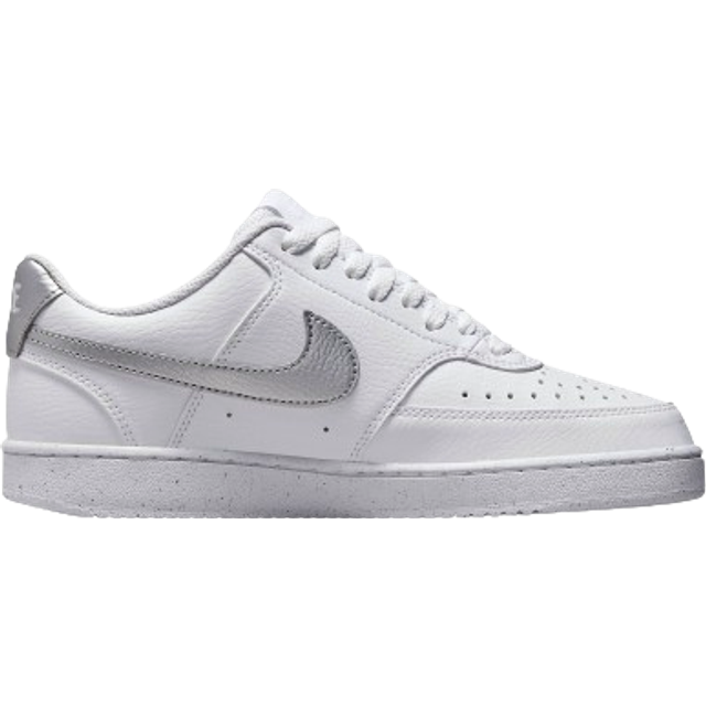Nike wmns court vision lo nn white metallic silver women casual shoes dh3158-108
