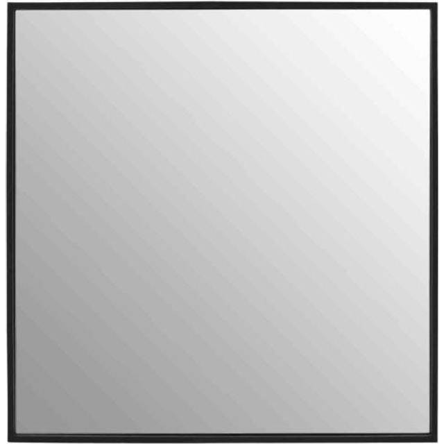 Premier Housewares - Interiors by Premier Contemporary Black Small Square Wall Mirror, Reflective Wall Mirror, Versatile Antique Mirror for home