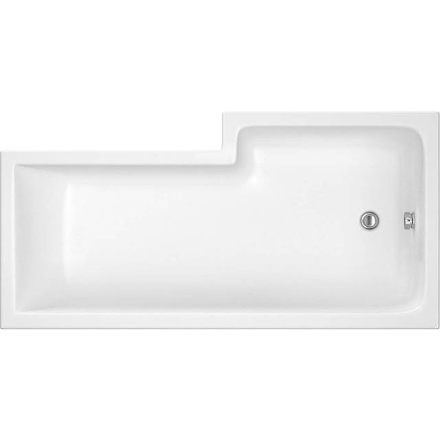 Nuie Square L Shape Single Ended Bath LH 1695x855x705