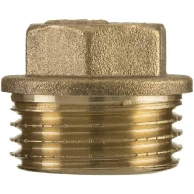 Invena - 3/4' inch bsp Thread Brass Pipe Screw Hex Male Blanking Plug Tube End Cap