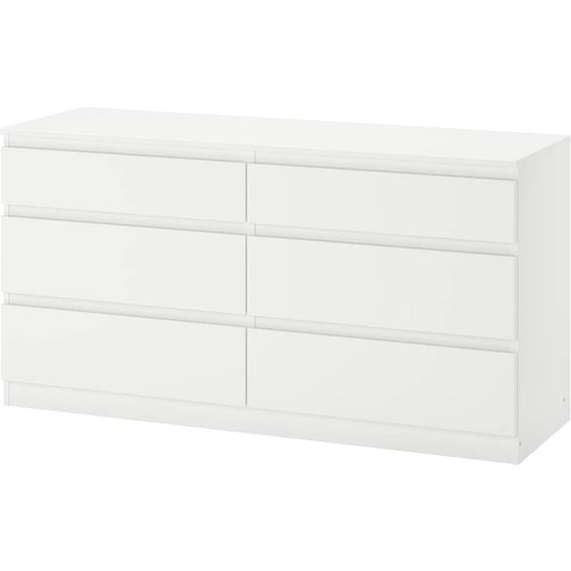 Ikea KULLEN Chest of 6 drawers, White 140x72 cm Brand New