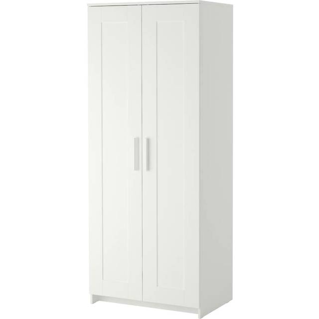 BRIMNES Klädskåp med 2 dörrar, vit, 78x190 cm