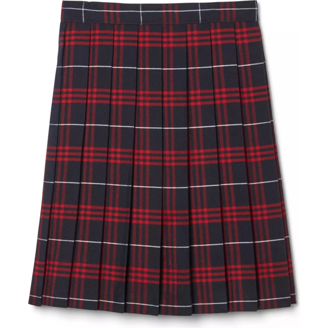 French Toast Big Girls' Plaid Pleated Skirt  Navy/Red  7