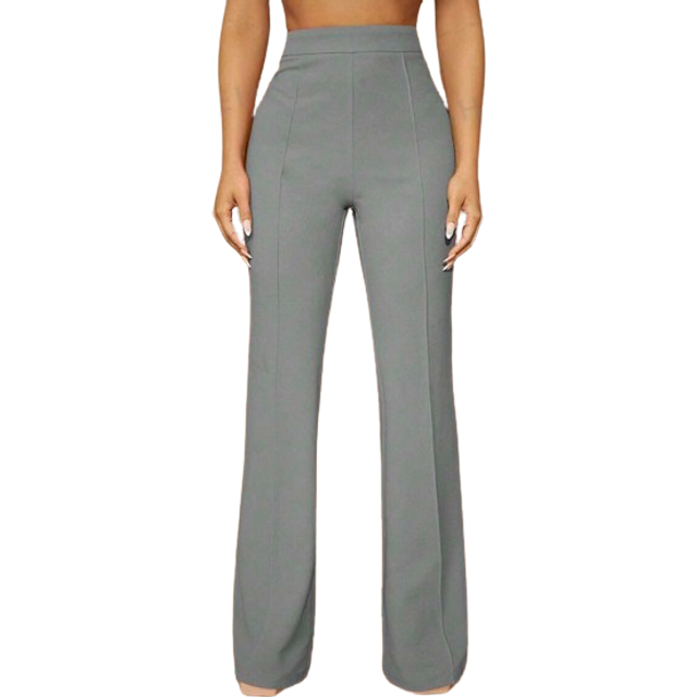 Radiana High Waist Seam Front Flare Legs Trousers