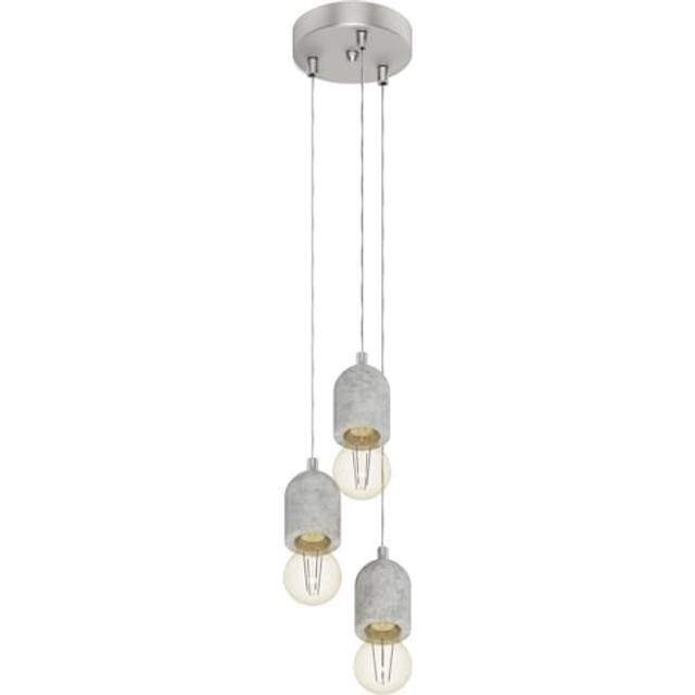 Eglo Silvares Concrete Triple Pendant Light