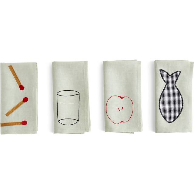 HAY Sobremesa linnen napkin 45x45 cm 4-pack Green