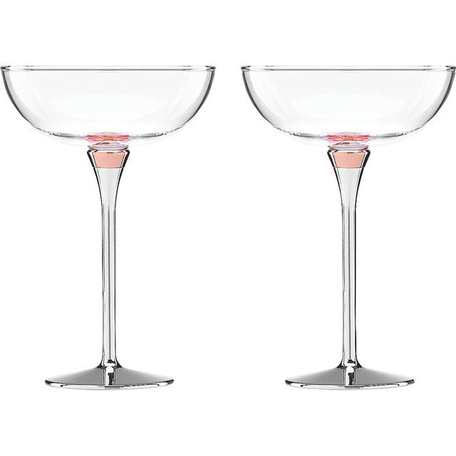 kate spade new york Rosy Glow Coupe Glasses, 118ml, Set of 2