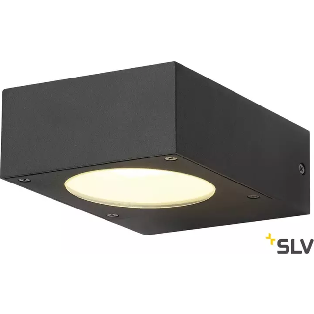 SLV Quadrasyl WL15 232285 Utomhusväggbelysning Lågenergilampa, LED GX53 9 W Antracit