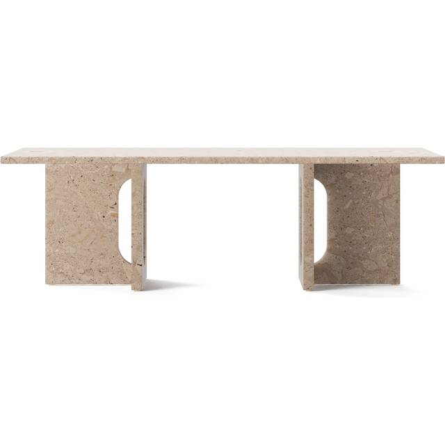 Audo Copenhagen - Androgyne Lounge Table - Soffbord - Kunis Brescia Sand Stone - W120 x H37,8 x D45 cm
