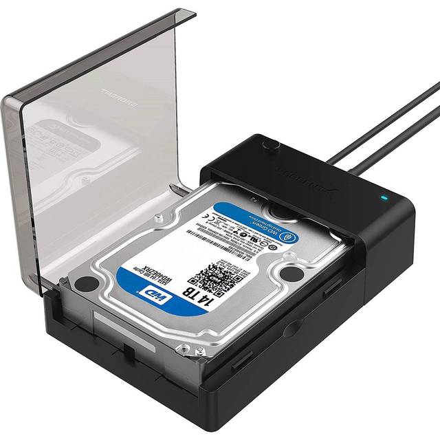 Hard Drive Docking Station, SSD HDD 2.5 3.5 Inch SATA to USB Adapter, External SSD Enclosure Hard Drive Reader, Fast Data Transfer Hard Drive