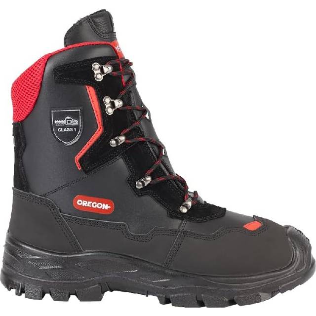 Oregon Yukon Sågskyddskängor, Klass 1 Skyddande Arbetskängor, Vattenavvisande Skyddsskor i Läder, Tåhätta i Metall, Antistatiska Skyddskängor - Storlek 12,5 UK (48 EU, 13,5 US)