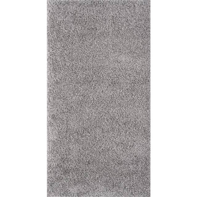 THE RUGS Shaggy Rugs Grey Living Room Rug - Soft Fluffy Thick Carpet For Bedrooms & Kitchen Easy To Clean Home Decor Rugs | Size: 60cm x 110cm