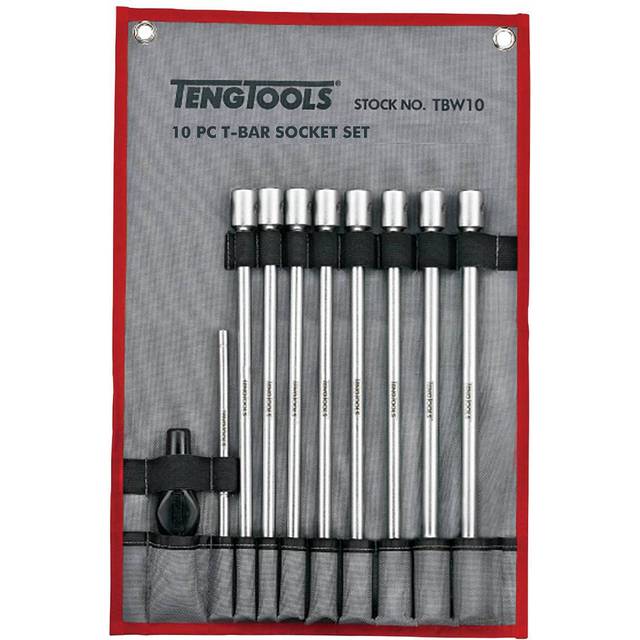 Teng Tools 3/8 inch Deep T Bar Socket Set 10 Pieces