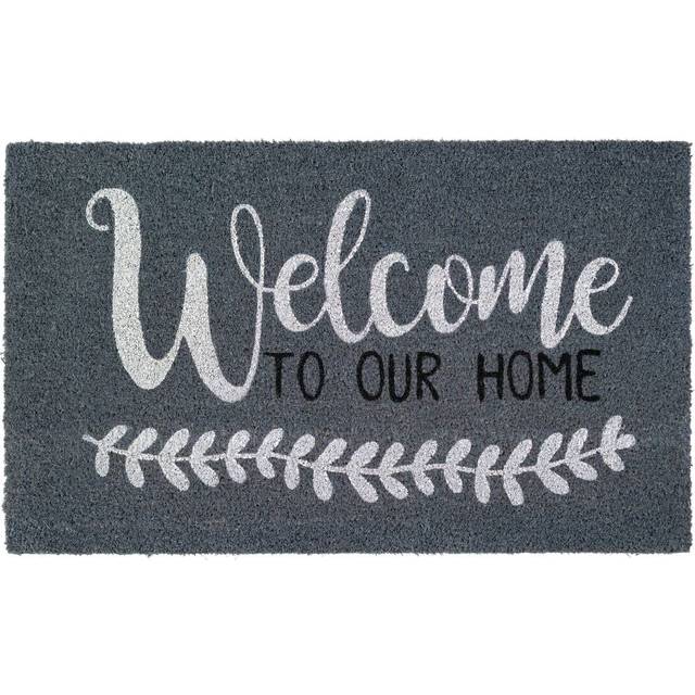 "NoTrax, Welcome to Our Home, Vinyl-Backed Natural Coir Doormat, Entry Mat for Indoor or Outdoor Use, 18""""x30"""", C12 (C12S1830OH)"