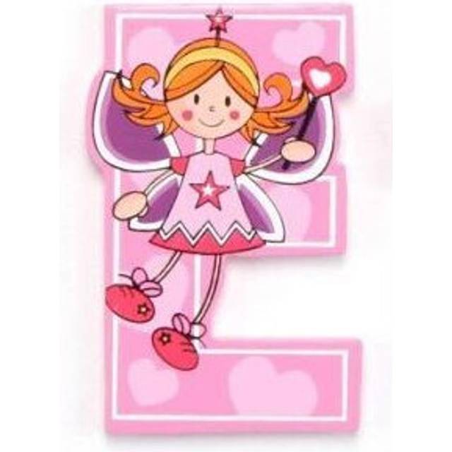 Vinsani Wooden Fairy Alphabet Letters Personalised Bedroom Wall Door Name (E)