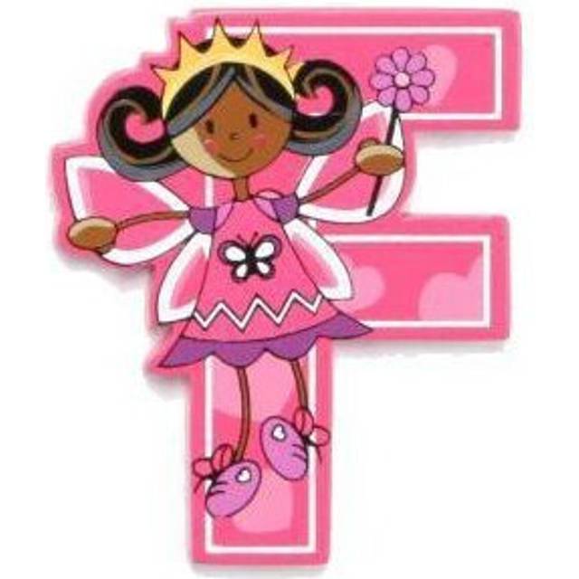 Vinsani Wooden Fairy Alphabet Letters Personalised Bedroom Wall Door Name (F)