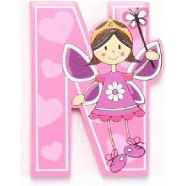 Vinsani Wooden Fairy Alphabet Letters Personalised Bedroom Wall Door Name (N)