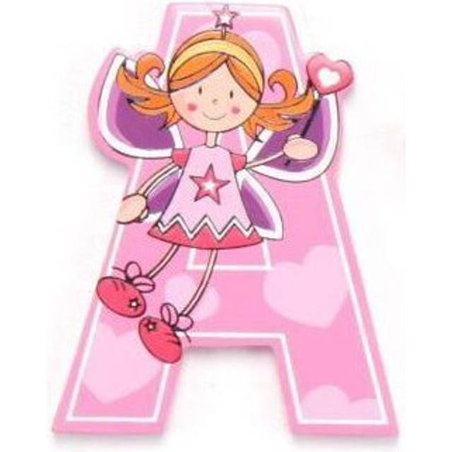 Vinsani Wooden Fairy Alphabet Letters Personalised Bedroom Wall Door Name (A)