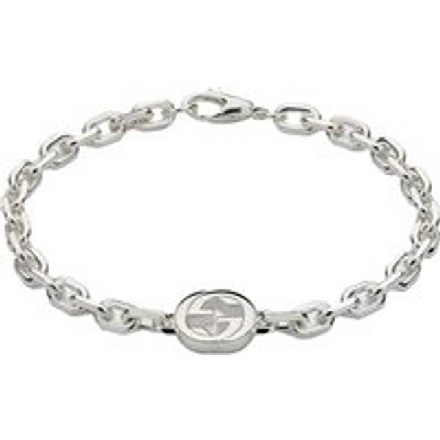 Gucci Interlocking Sterling Silver Bracelet - 18cm
