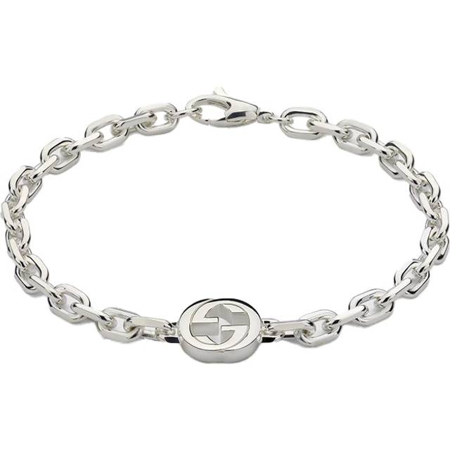 Gucci Interlocking Sterling Silver Bracelet - 16cm