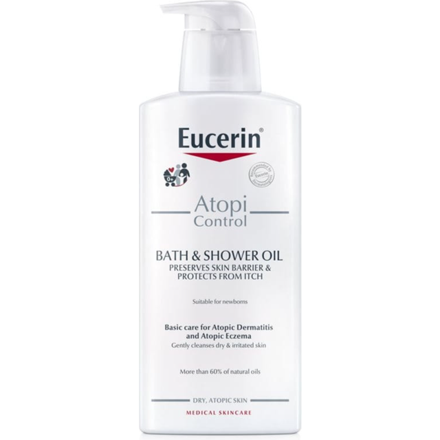 Eucerin Ato Control Bath & Shower Oil 400ml - for Dry, Irritated Skin - with Omega-3 & 6 Oils - Face the Future