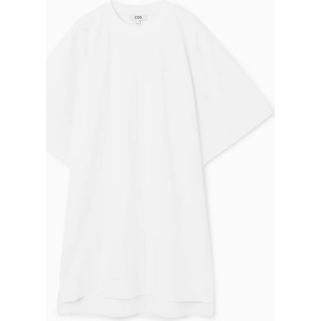 Longline Crew-Neck T-Shirt - White - XS
