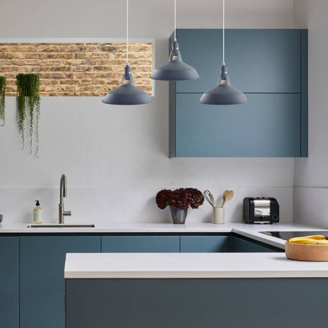 Breakwater Bay 3 - Light Kitchen Island Bowl Pendant Grey 119.5cm H X 75cm W X 30cm D