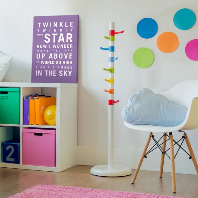 Twinkle, Twinkle Little Star by Nursery Canvas Art in Purple