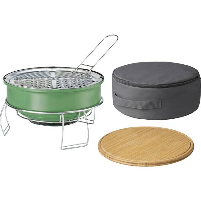 STRANDÖN grill, kol grön