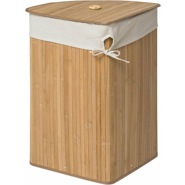 Corner Laundry Bin - Brown (57cm H X 35cm W X 35cm D)