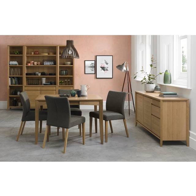 Izzie Extendable Dining Set with 4 Chairs - Oak (4)