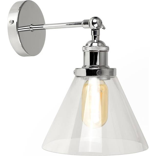 Godeus 1-Light LED Armed Sconce - Chrome (27cm H X 18cm W X 28cm D)