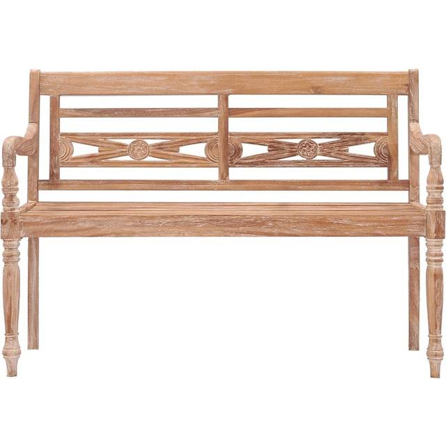Kraft Teak Bench - Brown (84cm H X 120cm W X 51.5cm D)