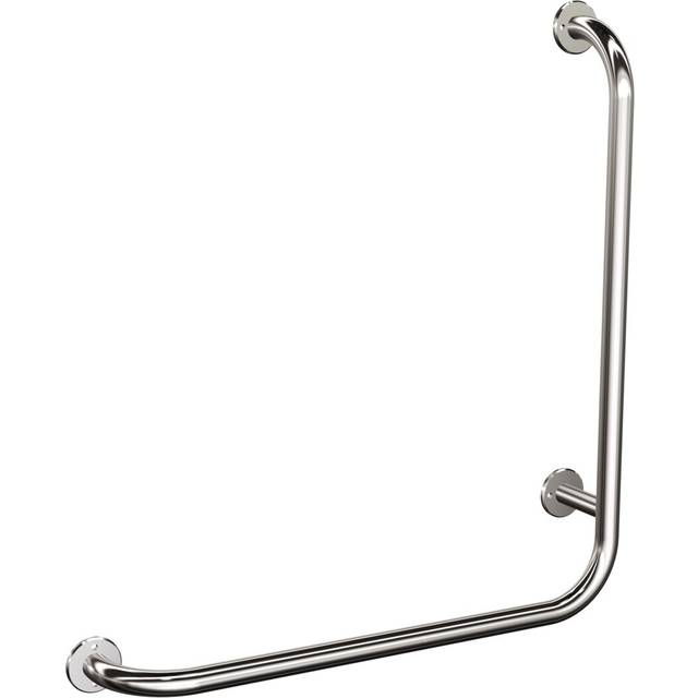 Barrington Angle Left Grab Bar - Chrome (66cm H X 66cm L)