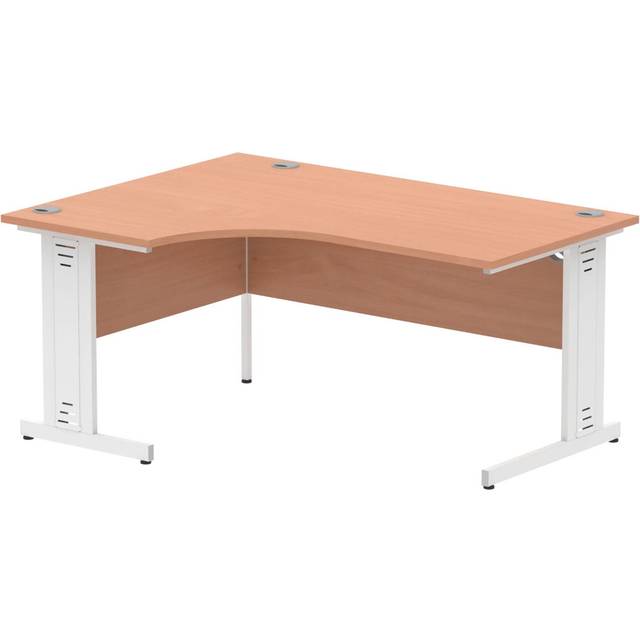 Impulse Commercial Use 120Cm W L-Shape Computer desk - White (73cm H X 160cm W X 120cm D)