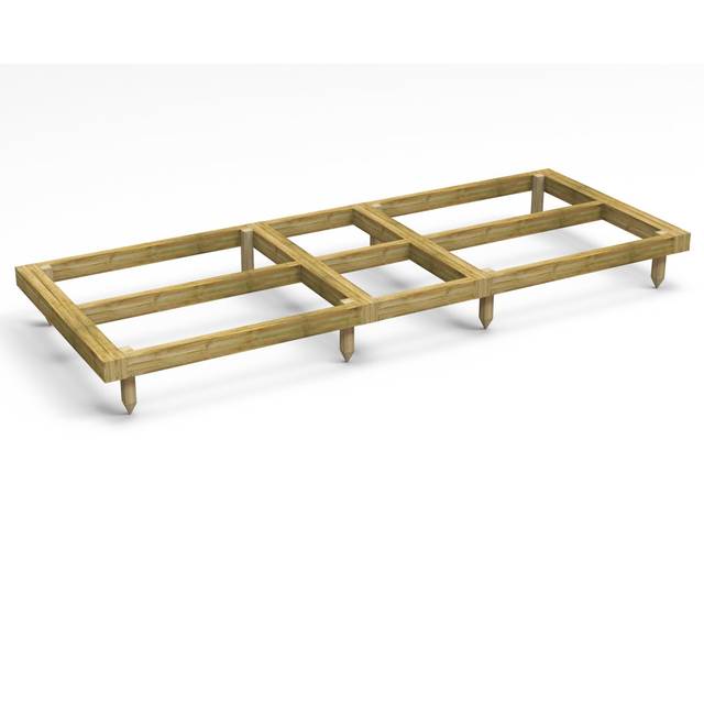 4 ft. W x 10 ft. D Power Pressure Treated Timber Shed Base Kit (10x4)
