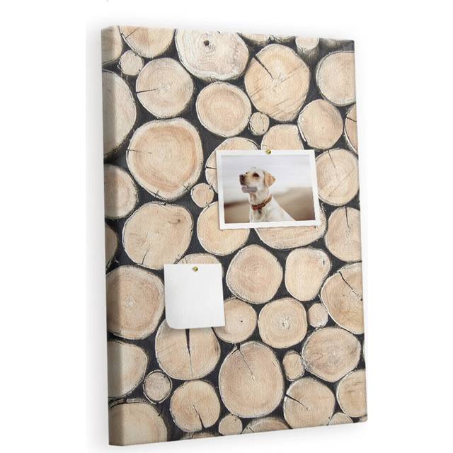 Wall Mounted bulletin board print kitchen notice board home office corkboard Europe map - Black;Brown (60cm H X 40cm W X 2.5cm D)