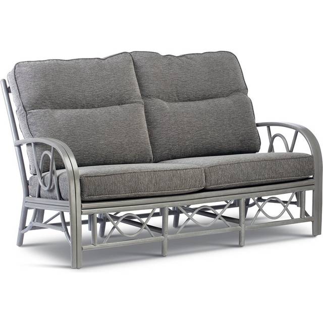 17 Stories Nadette 3 Seater Conservatory Sofa Slate Grey/Chenille/Grey 108cm H X 162cm W X 50cm D