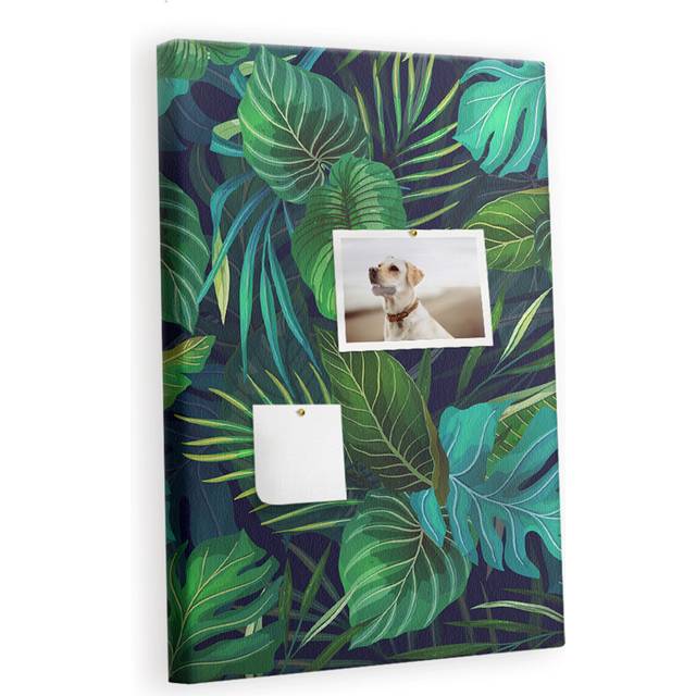 Wall Mounted cork board with print kitchen notice board decorative bulletin board ideas - Multicolour (60cm H X 40cm W X 2.5cm D)