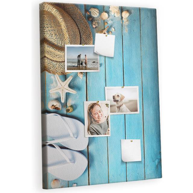Wall Mounted Cork Board - Pink (100cm H X 70cm W X 2.5cm D)
