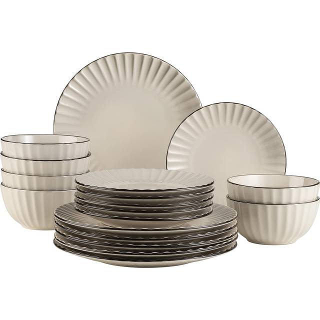 MÄSER Serie Osita 931967 Porslinsset, Vit, 18 Stycken
