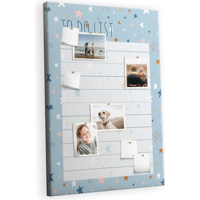 Girolamo Wall Mounted Cork Board - Black;White (120cm H X 80cm W X 2.5cm D)