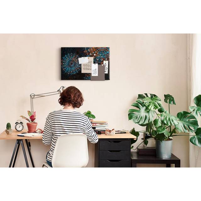 Matilda Wall Mounted Cork Board - Multicolour (40cm H X 60cm W X 2.5cm D)
