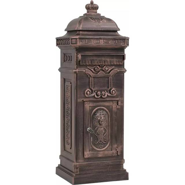 Lily Manor Clairview Locking Pillar Box Bronze Extra Large