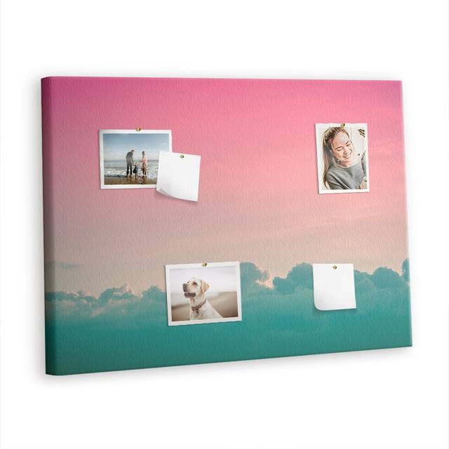 Marguerit Wall Mounted Cork Board - Multicolour (70cm H X 100cm W X 2.5cm D)